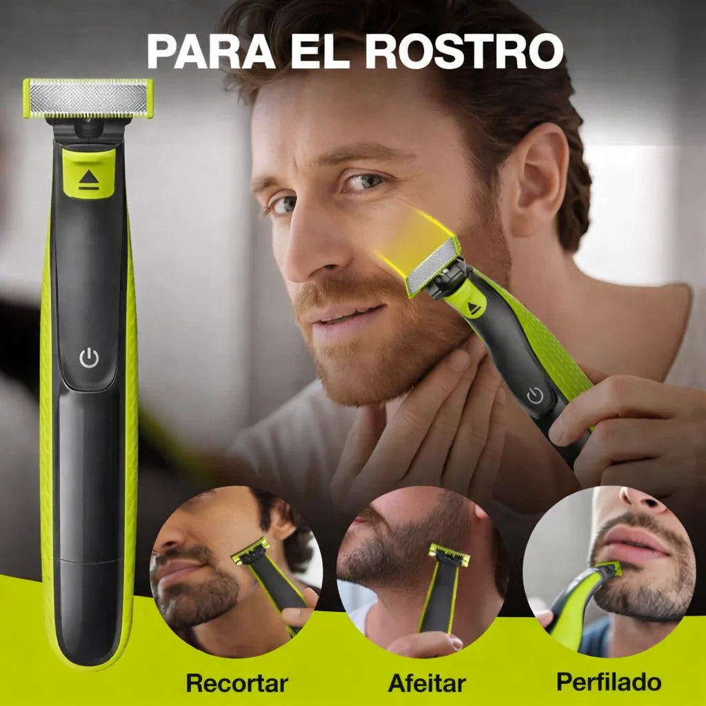 Afeitadora Philips para barba y cuerpo recargable con cuchilla flexible 360°
