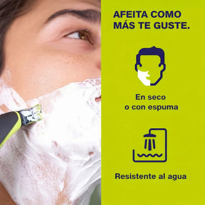 Afeitadora Philips para barba y cuerpo recargable con cuchilla flexible 360°