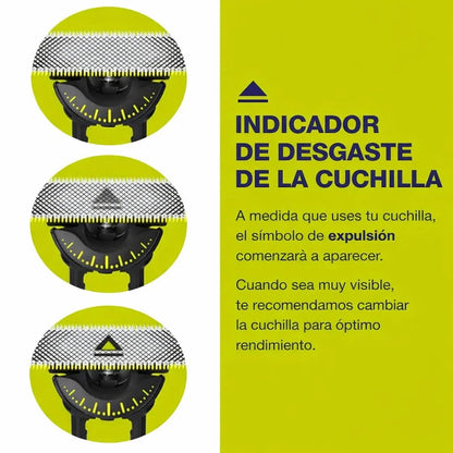 Afeitadora Philips para barba y cuerpo recargable con cuchilla flexible 360°