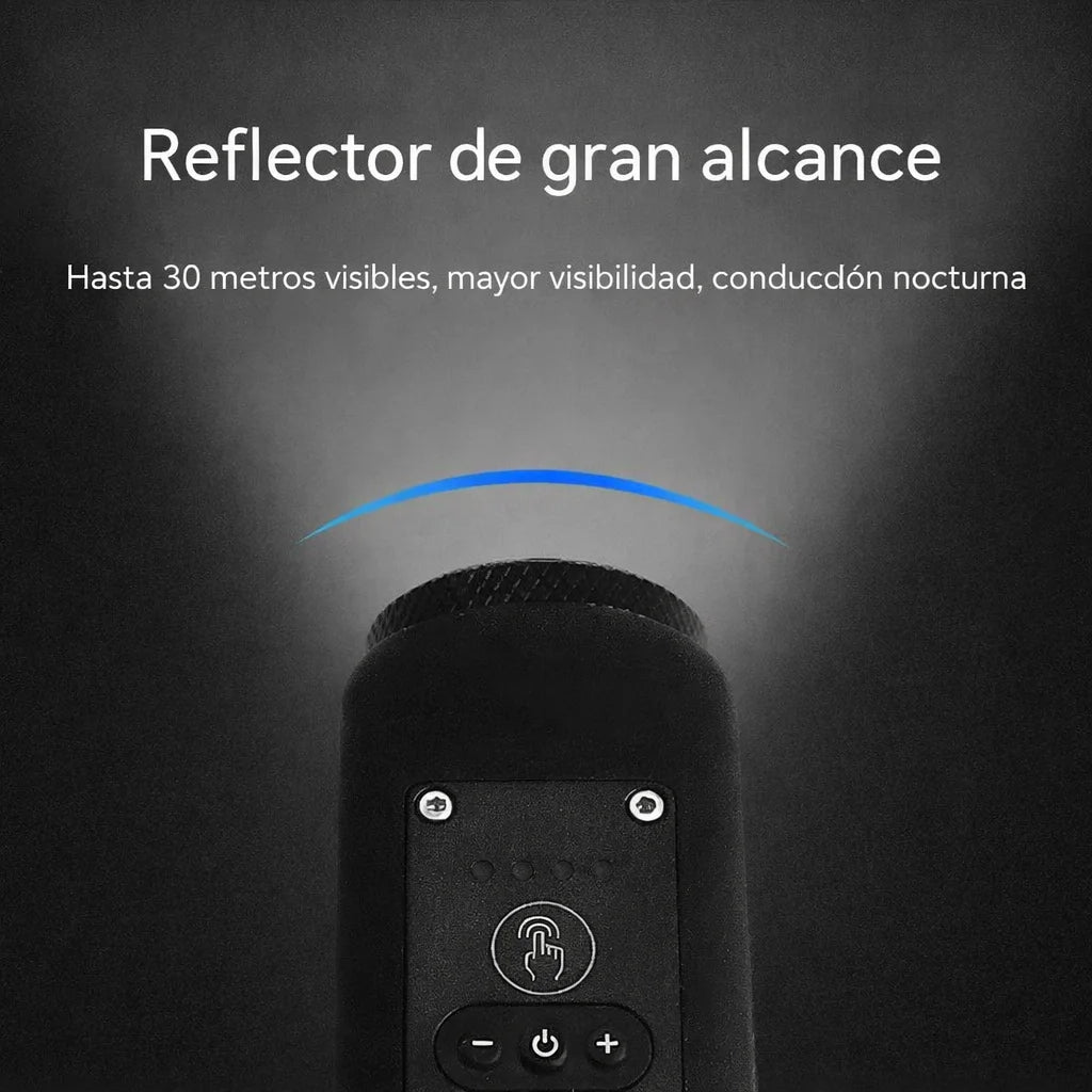 Bocina Eléctrica + Luz para Bicicleta 2-en-1 – 110 dB, Recargable y Resistente al Agua