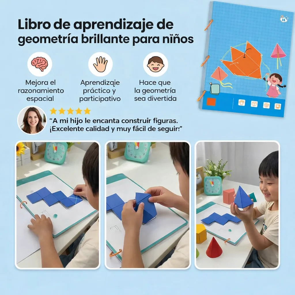 Libro brillante de aprendizaje de geometría para niños