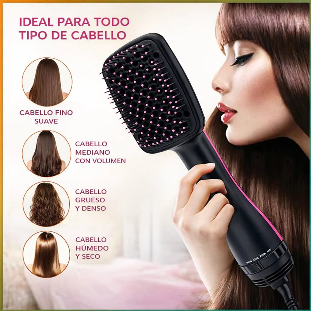 Secador de pelo multifuncional 2 en 1 con diseño de peine cómodo