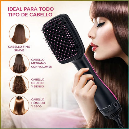 Secador de pelo multifuncional 2 en 1 con diseño de peine cómodo