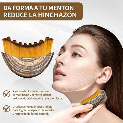 Cepillo de drenaje linfático facial: esculpe, relaja y refresca.
