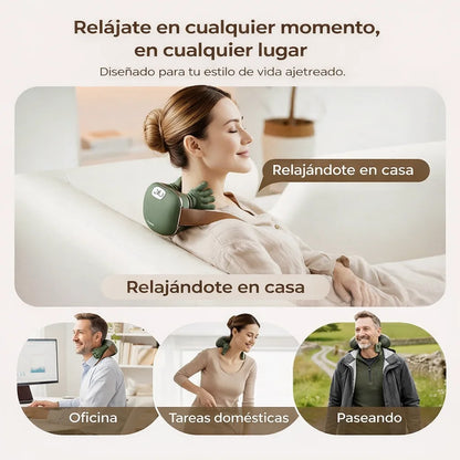 El mejor masajeador de cuello portátil: ¡3 veces más relajación!