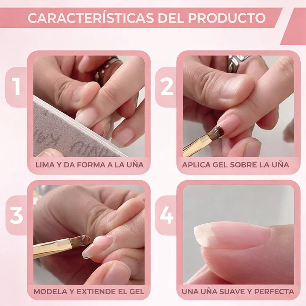 Gel fortalecedor de uñas autonivelante 3 en 1