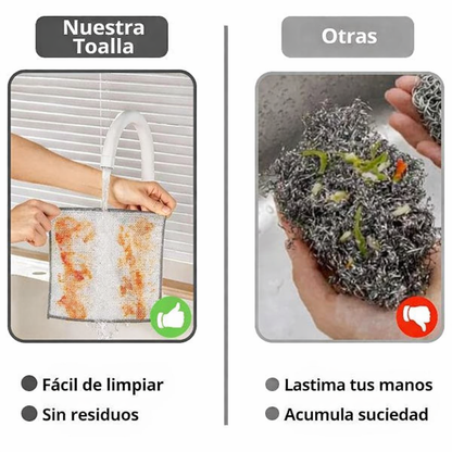 Toallas de acero inoxidable - Kit de 10 unidades
