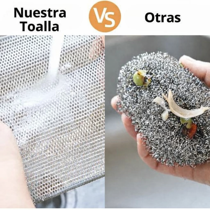 Toallas de acero inoxidable - Kit de 10 unidades