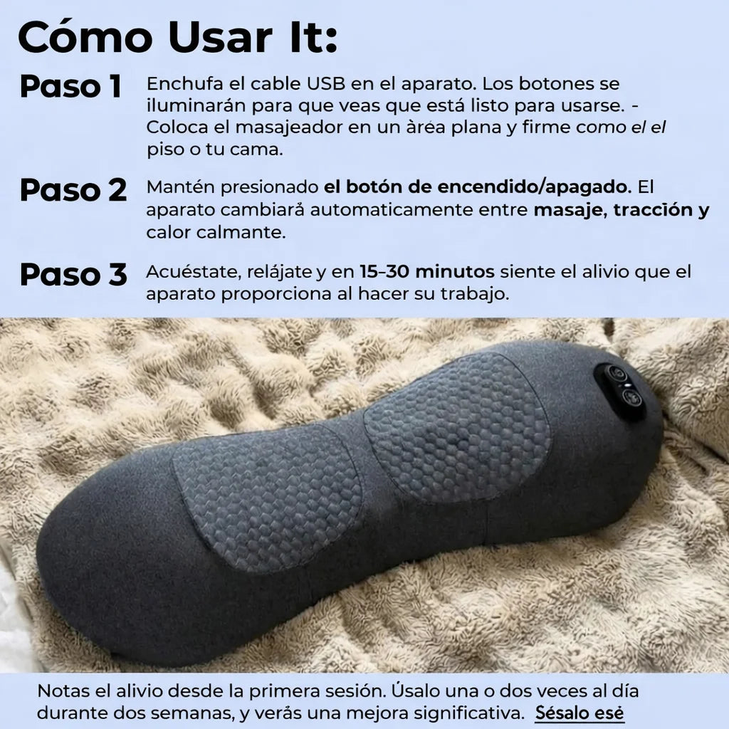 Detenga el dolor de espalda y la ciática en solo 15 minutos al día - Masajeador multifuncional 3 en 1