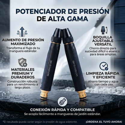 POTENCIADOR DE PRESION - Manguera de Presión - Limpieza práctica con un solo equipo