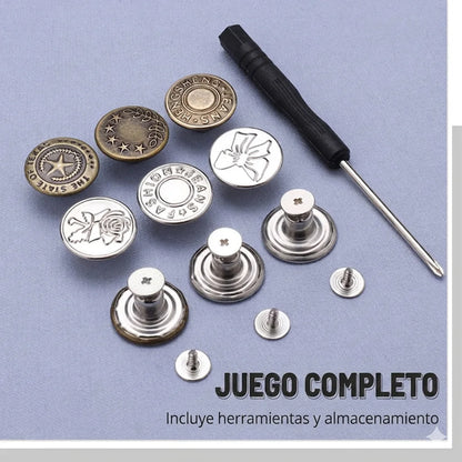 Juego de botones extraíbles para jeans sin costuras, Compra 1 y llévate 1 gratis (20 unidades)