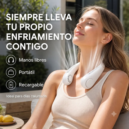 NekFan™ - Ventilador de cuello portátil y recargable para un enfriamiento instantáneo.