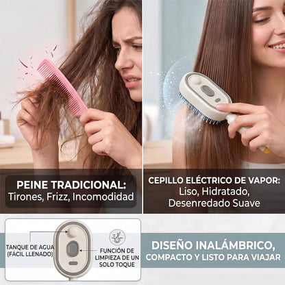 Cepillo alisador de cabello eléctrico ICONIC™ 4 en 1 con masaje y queratina