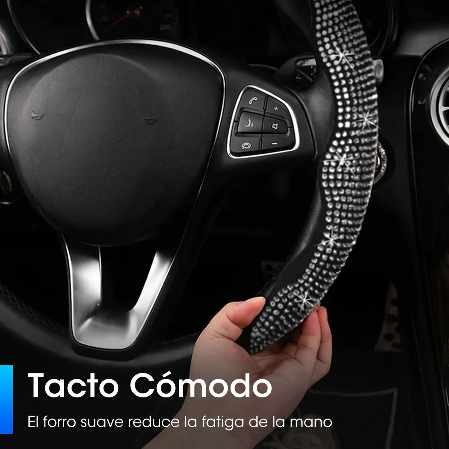 Funda para volante de coche con diamantes y brillo 💎