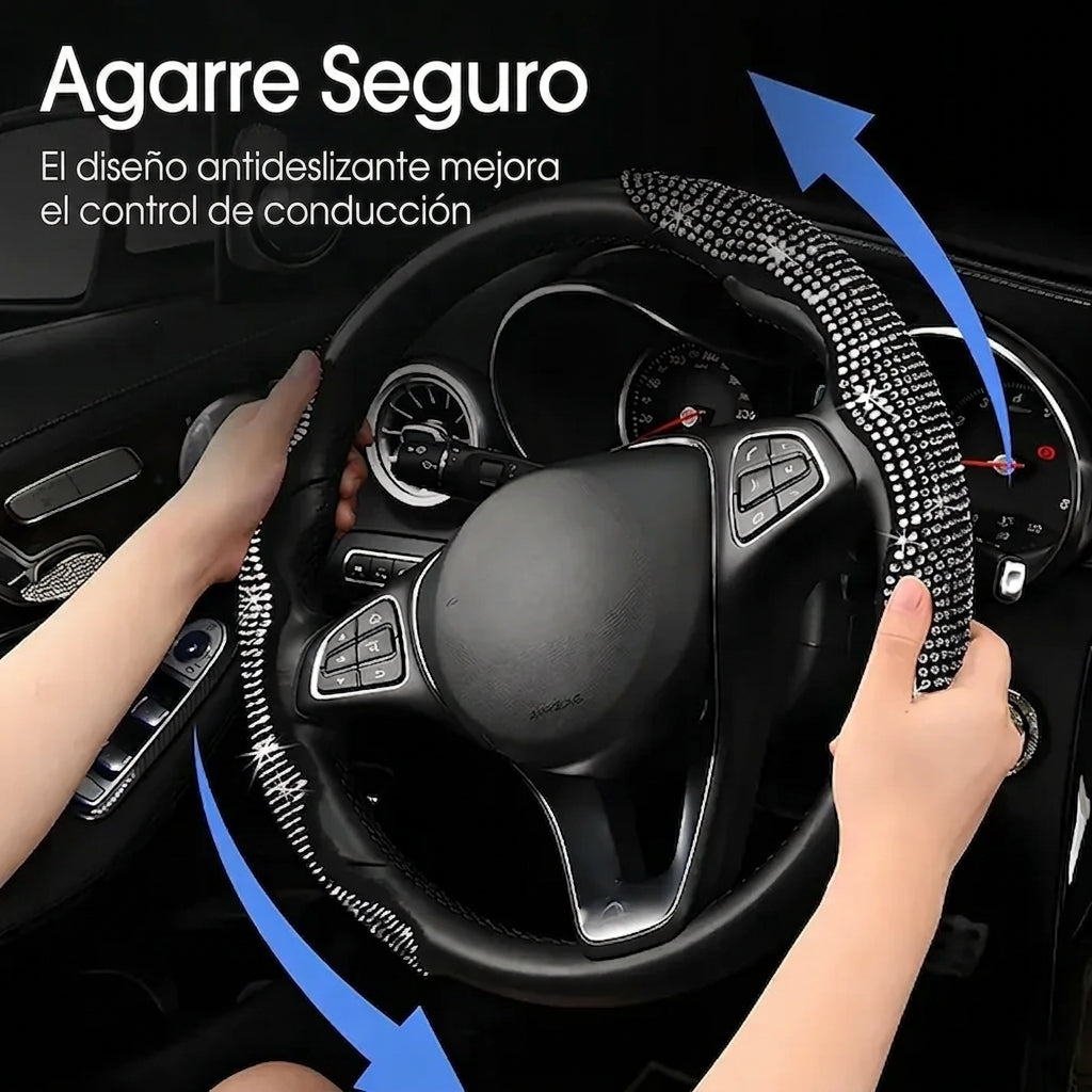 Funda para volante de coche con diamantes y brillo 💎