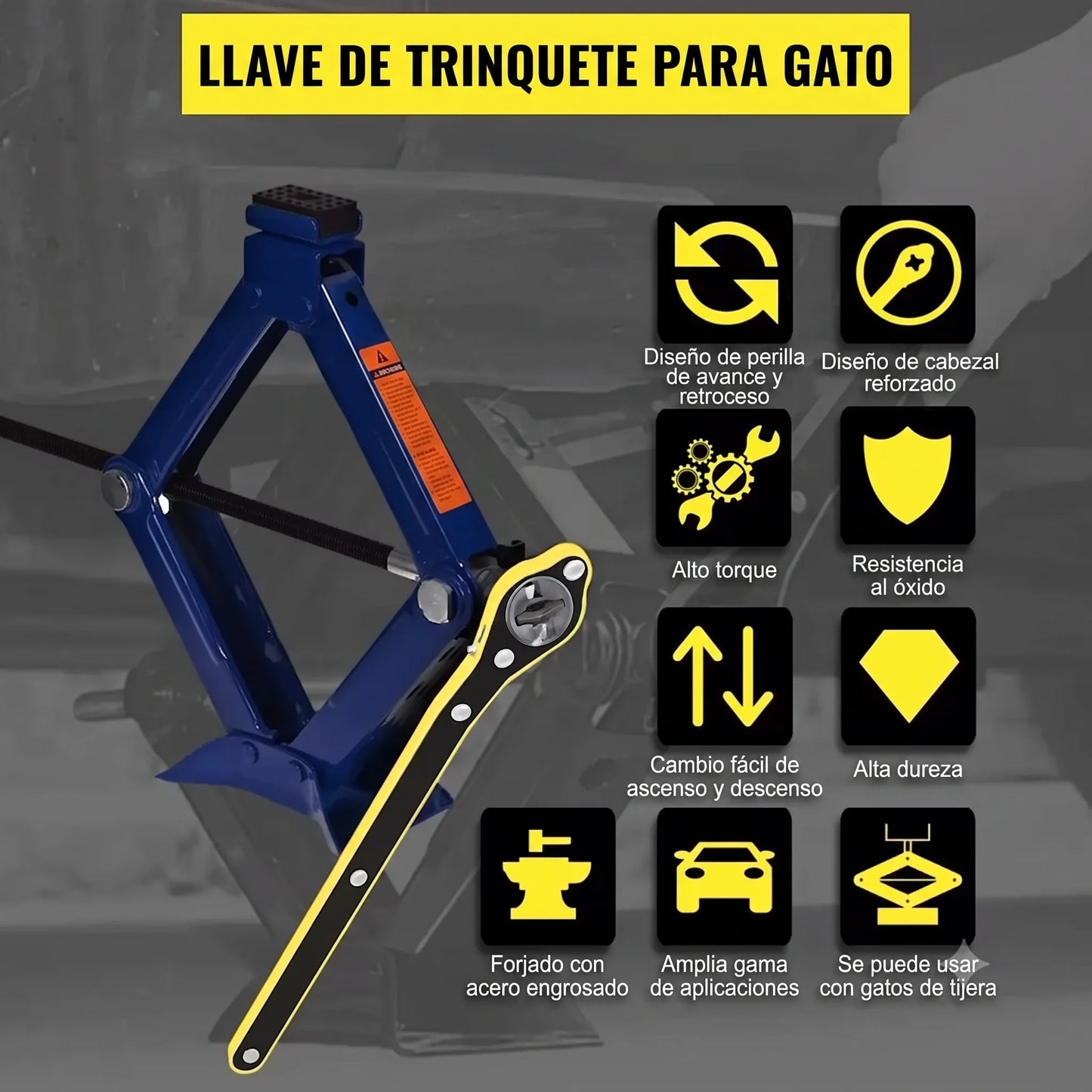 Llave universal para gato de coche