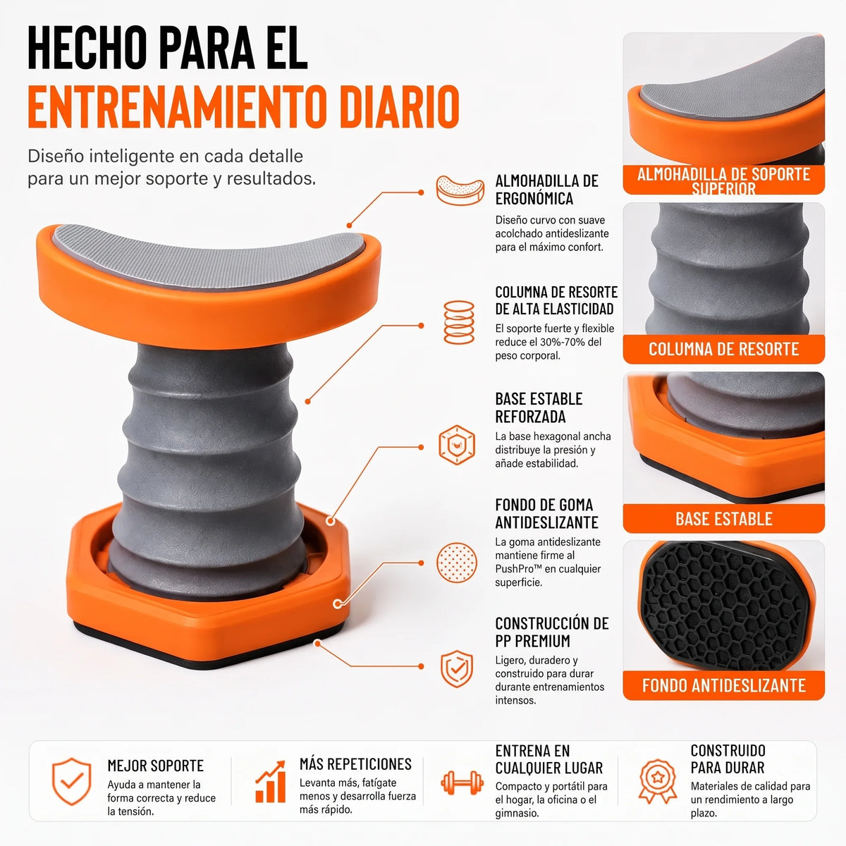 Domina las flexiones. Desarrolla fuerza más rápido | VITARA™ PushPro