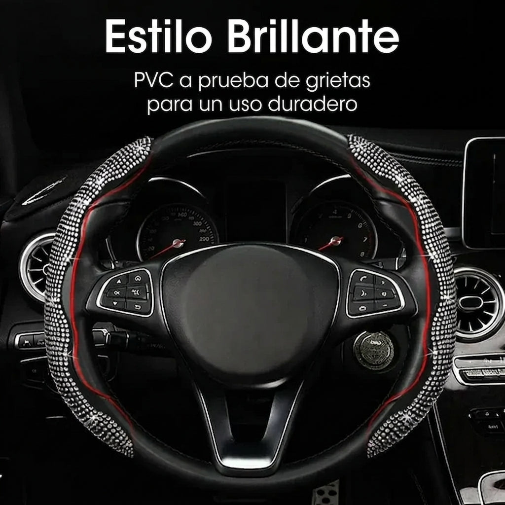 Funda para volante de coche con diamantes y brillo 💎