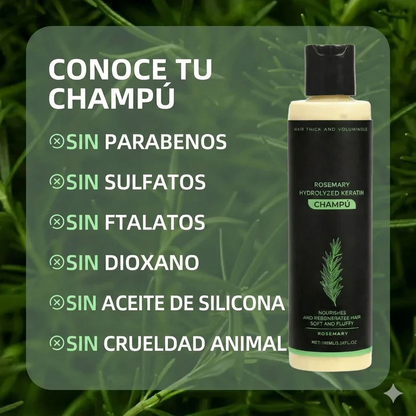 🌱 Champú orgánico de romero para el crecimiento del cabello