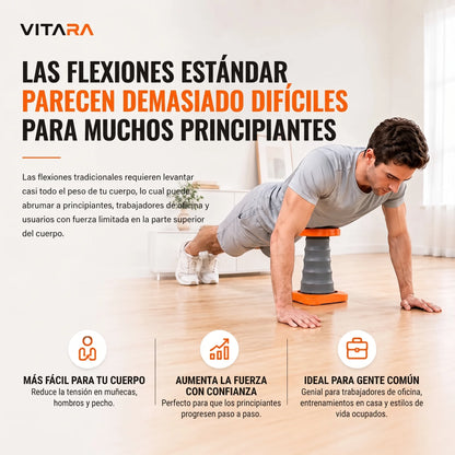 Domina las flexiones. Desarrolla fuerza más rápido | VITARA™ PushPro