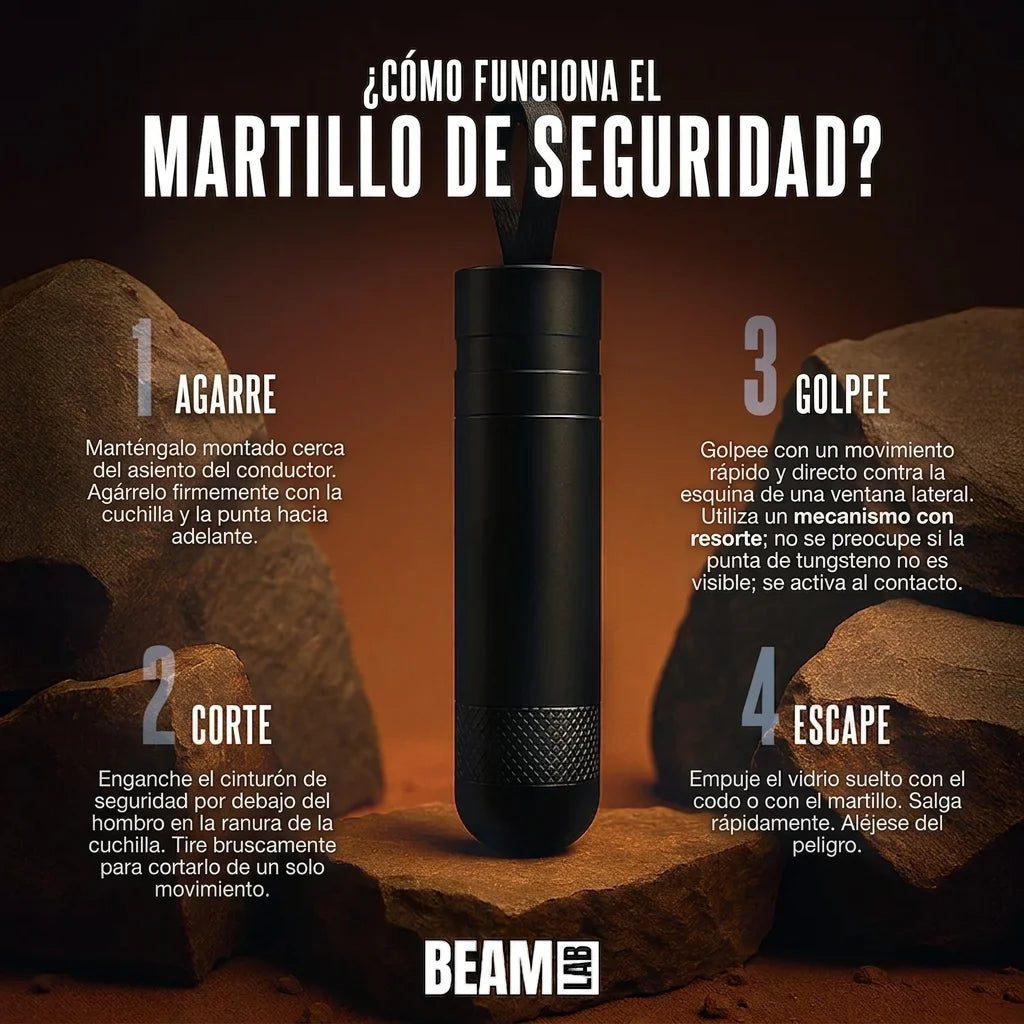 Martillo de seguridad | Herramienta de escape de emergencia para automóviles
