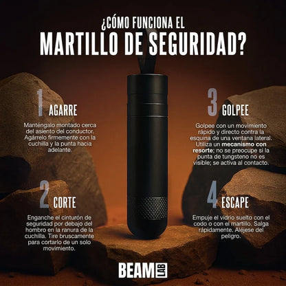 Martillo de seguridad | Herramienta de escape de emergencia para automóviles