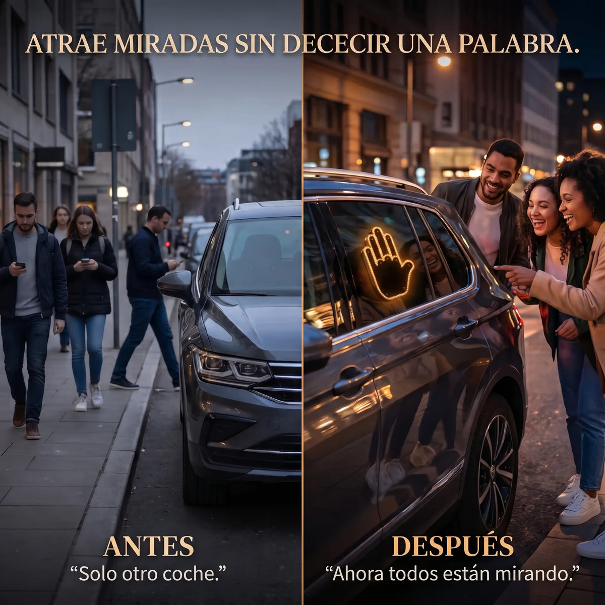 Luz LED interactiva con gestos para tu coche VibeHand