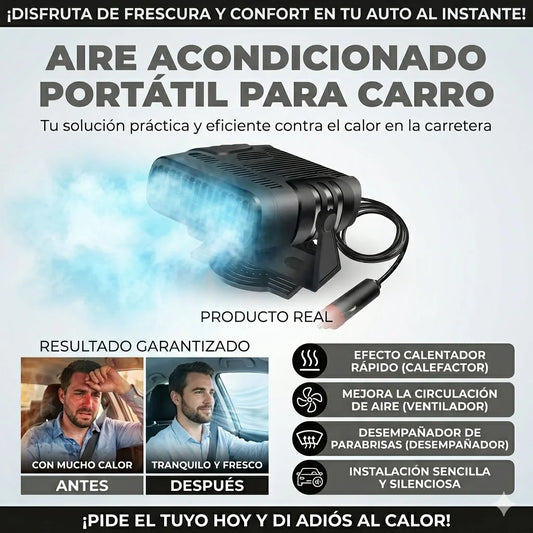 Deja de sudar en tu carro — frío, calor y visibilidad en un solo dispositivo