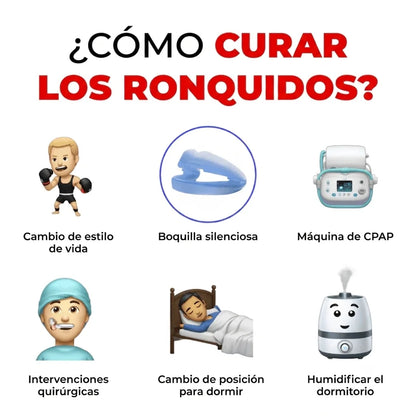 Boquilla antironquidos silenciosa de tamaño universal