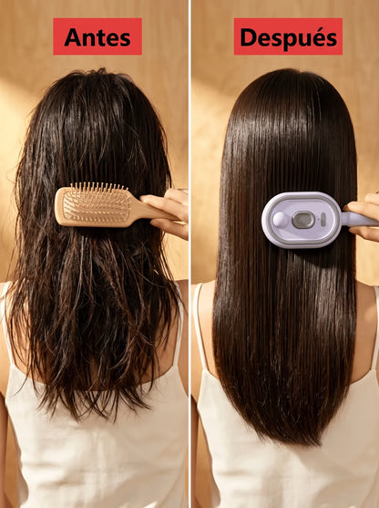 Cepillo alisador de cabello eléctrico ICONIC™ 4 en 1 con masaje y queratina