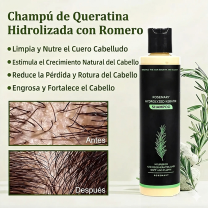 🌱 Champú orgánico de romero para el crecimiento del cabello