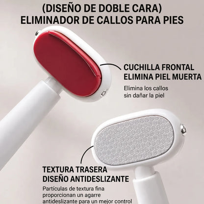 Removedor de callos de doble cara para pies, raspador de pies con cuchilla reemplazable de acero inoxidable 🦶
