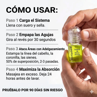 El sistema de infusión de péptidos más potente para el crecimiento del cabello