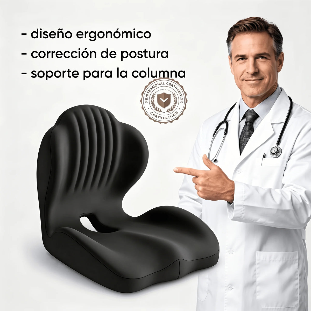 Cojín de asiento ergonómico de espuma viscoelástica