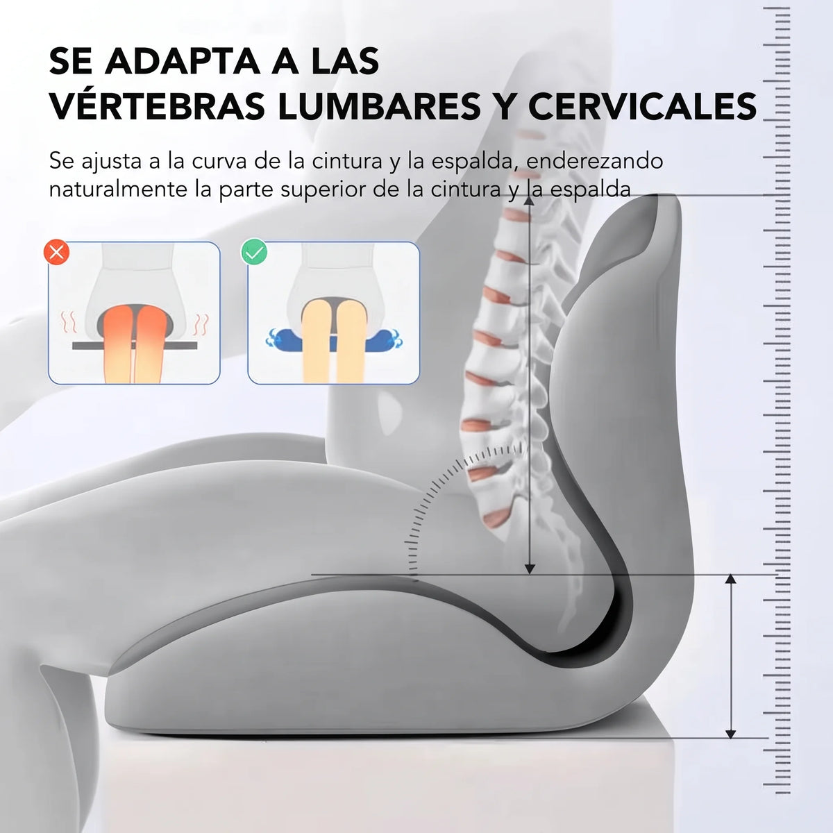 Cojín de asiento ergonómico de espuma viscoelástica