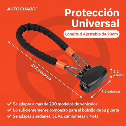 Traba de Seguridad Antirrobo AutoGuard™ para Vehículos (Ajuste Universal)
