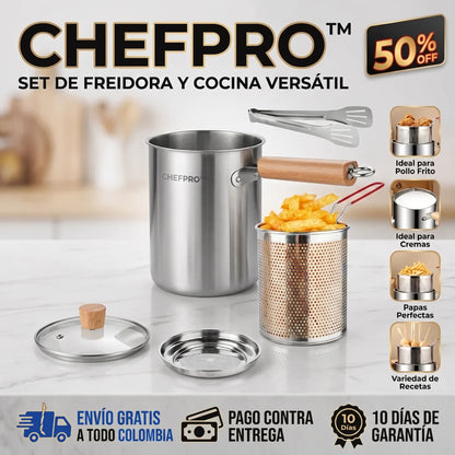 OLLA FREIDORA DE ACERO INOXIDABLE - Ahorra aceite y simplifica tus preparaciones