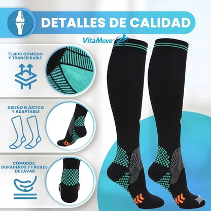 VitaMove™ – Medias de Compresión Graduada para Circulación y Alivio Diario Pack 2X1