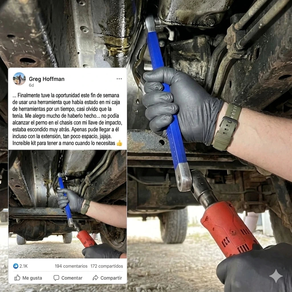 Llave Extensión Universal 3 en 1 con Adaptadores para espacios dificiles