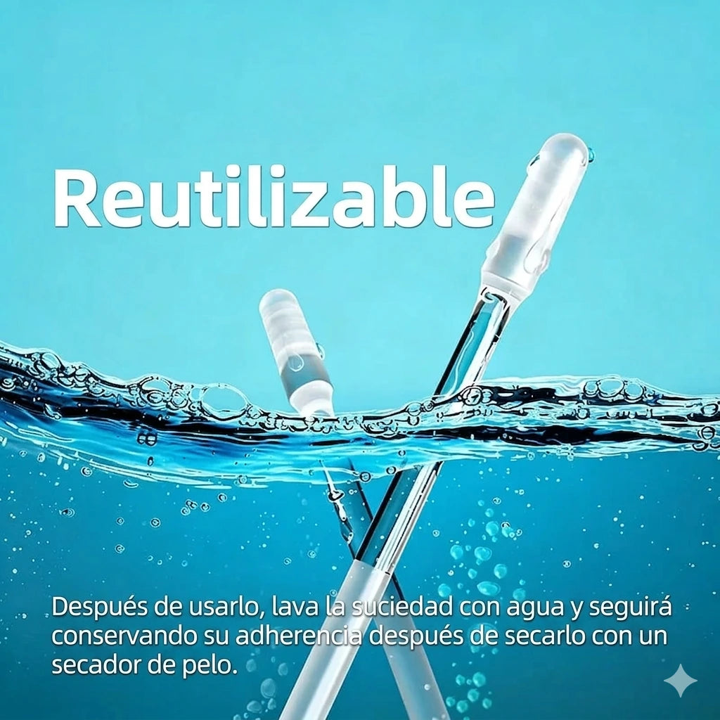 Palitos adhesivos para limpiar los oídos: cuidado suave y visible de los oídos.