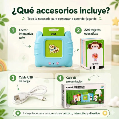 🐼 Lector de Cartas Bilingüe para Niños – Aprende Jugando 🎓✨