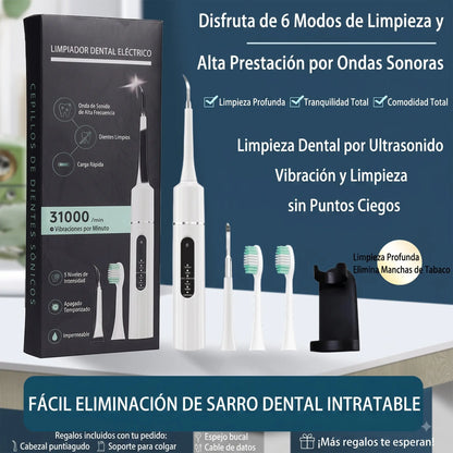 Cepillo de dientes eléctrico de calidad profesional: 6 modos, sensor de presión que previene daños en las encías.