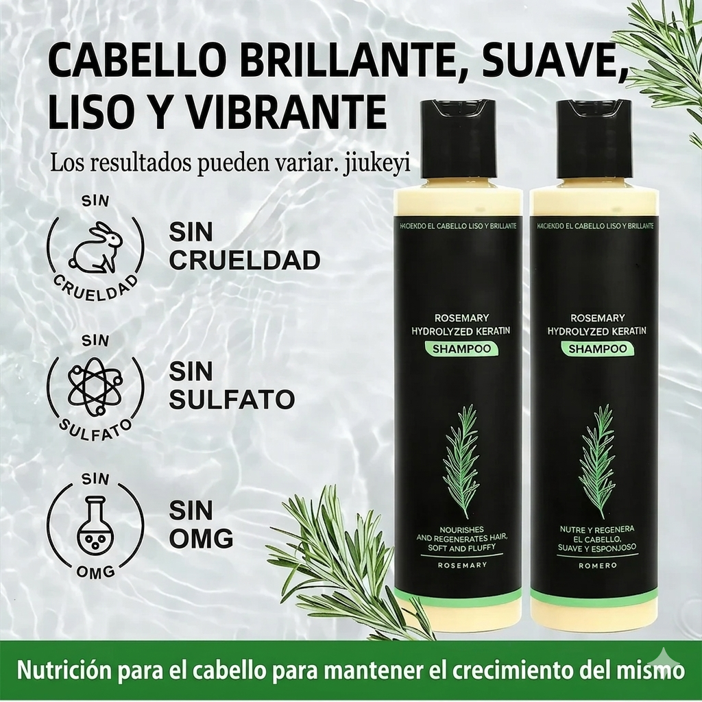 🌱 Champú orgánico de romero para el crecimiento del cabello