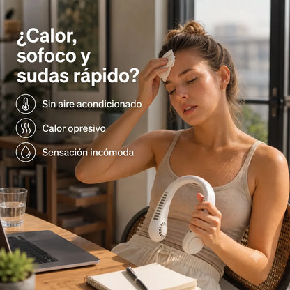 NekFan™ - Ventilador de cuello portátil y recargable para un enfriamiento instantáneo.
