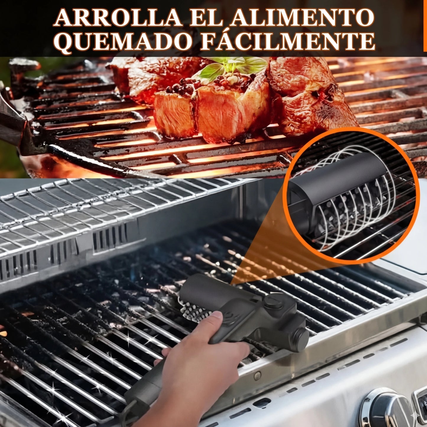 🔥 ¡50% DE DESCUENTO AHORA! 🍖 Cepillo eléctrico inalámbrico para limpiar barbacoas: limpieza profunda, mango largo y recargable 🔋