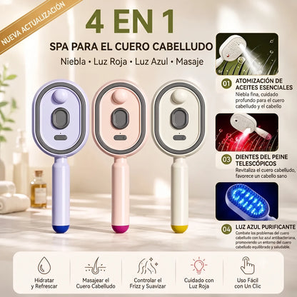 Cepillo alisador de cabello eléctrico ICONIC™ 4 en 1 con masaje y queratina