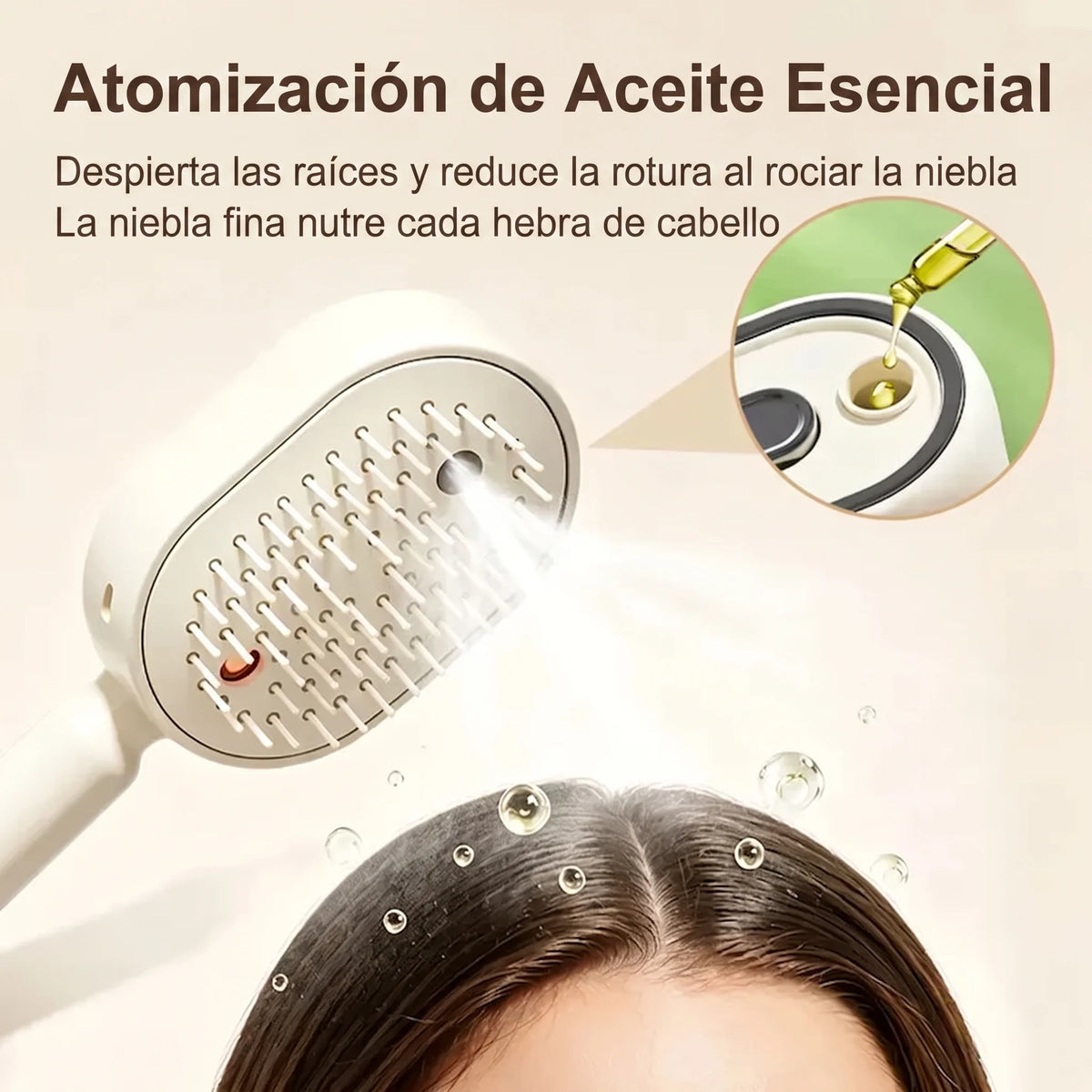 Cepillo alisador de cabello eléctrico ICONIC™ 4 en 1 con masaje y queratina