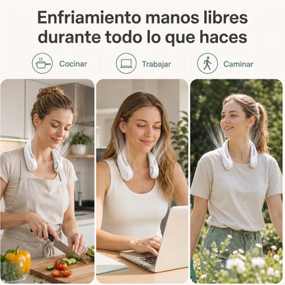 NekFan™ - Ventilador de cuello portátil y recargable para un enfriamiento instantáneo.