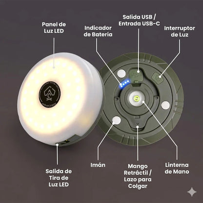 GlowMate™ Linterna y Luces en Serie 4 en 1