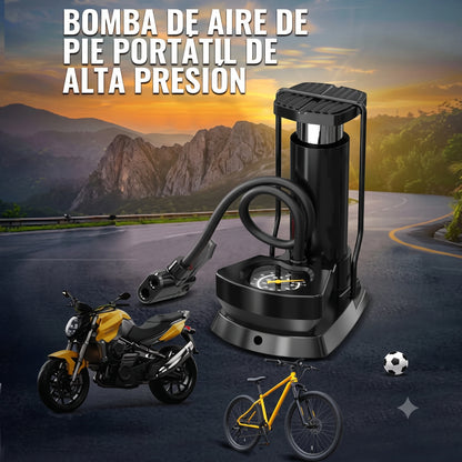 Bomba de aire de pie portátil de alta presión
